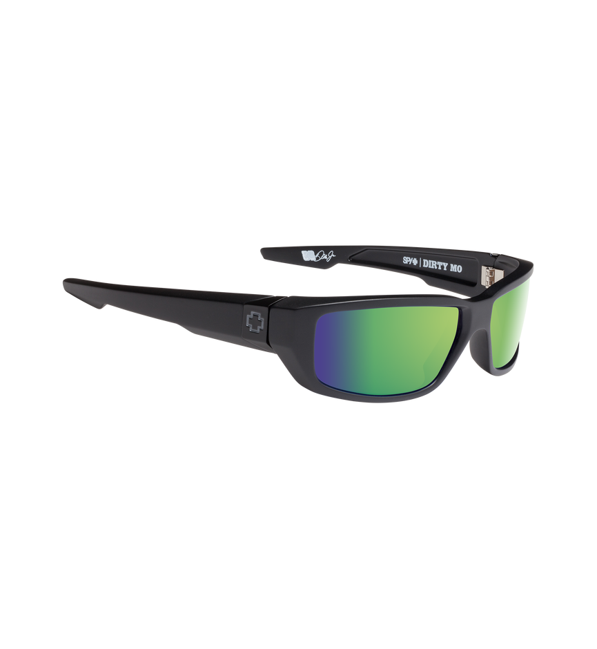 DIRTY MO MATTE BLACK – HAPPY BRONZE POLAR w/ GREEN SPECTRA