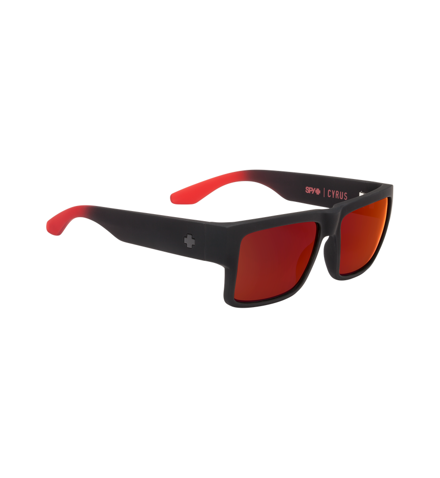 CYRUS SOFT MATTE BLACK/RED FADE – HAPPY GRAY GREEN W/RED FLASH