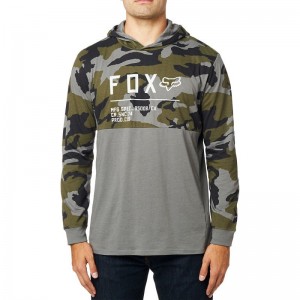 NON STOP CAMO HOODED LS KNIT