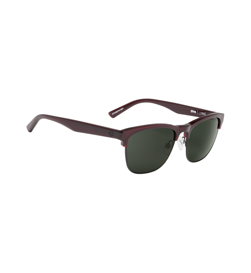 LOMA TRANSLUCENT GARNET/MATTE BLACK – HAPPY GRAY GREEN