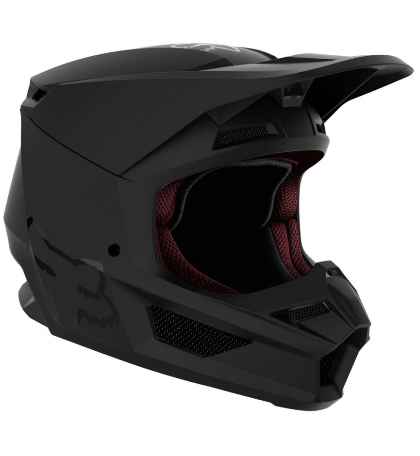 YTH V1 MATTE BLACK HELMET, ECE