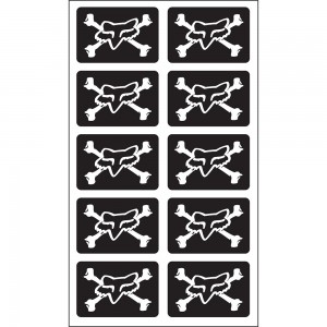 Fox mini Skulls Stickers sheet