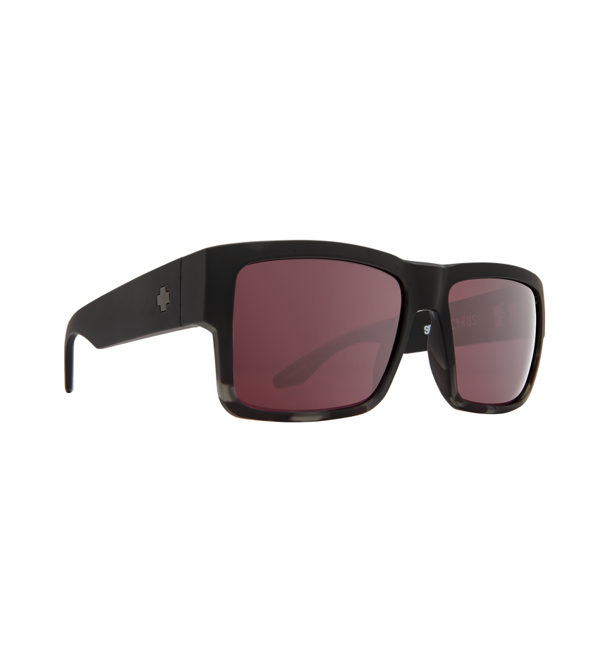 CYRUS Matte Black/Smoke Tort Fade – Happy Rose with Silver Spectra Mirror