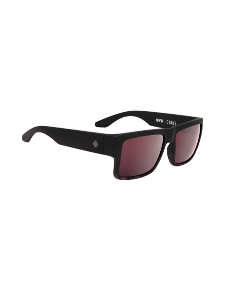 CYRUS Matte Black/Smoke Tort Fade – Happy Rose with Silver Spectra Mirror