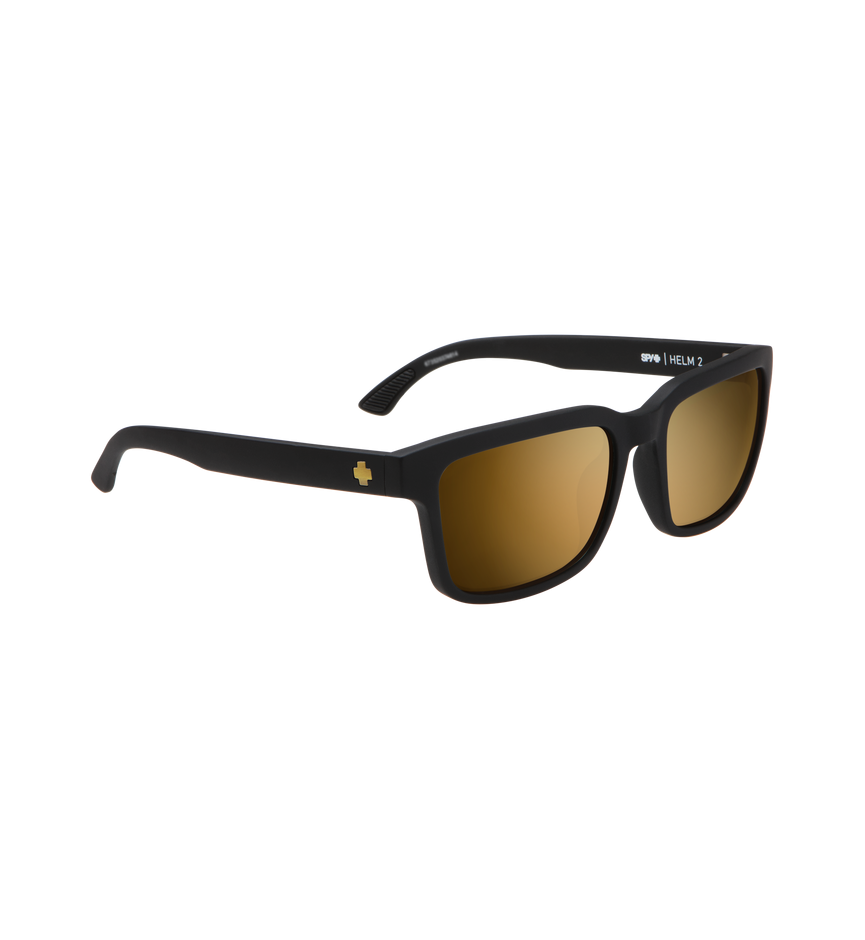HELM 2 Matte Black – Happy Bronze w/Gold Spectra
