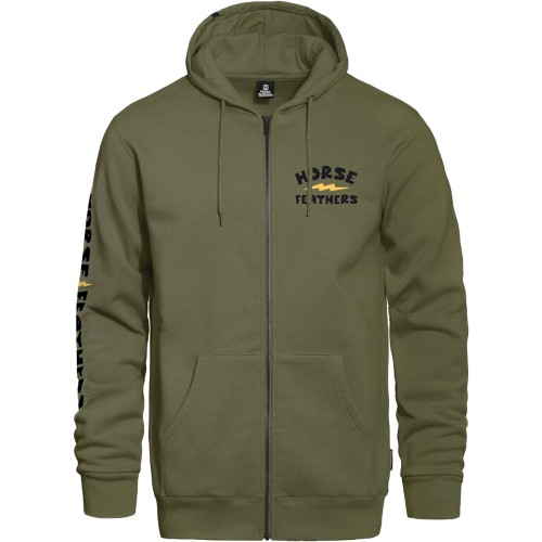 HORSEFEATHERS IGNITE ZIP HOODIE LODEN...