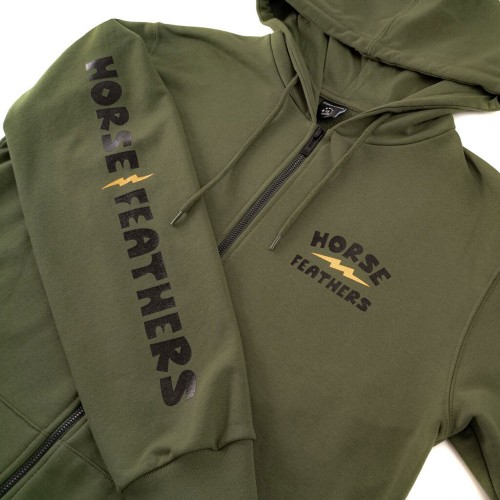 HORSEFEATHERS IGNITE ZIP HOODIE LODEN...