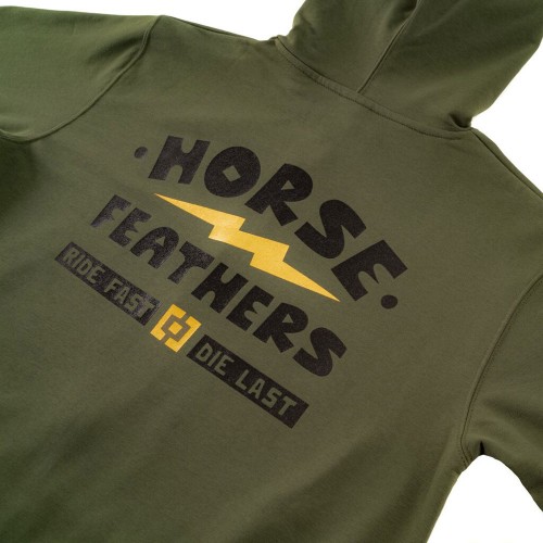 HORSEFEATHERS IGNITE ZIP HOODIE LODEN...