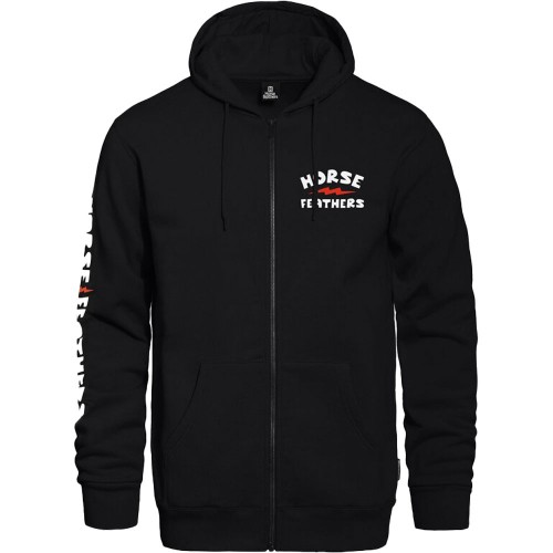 HORSEFEATHERS IGNITE ZIP HOODIE BLACK