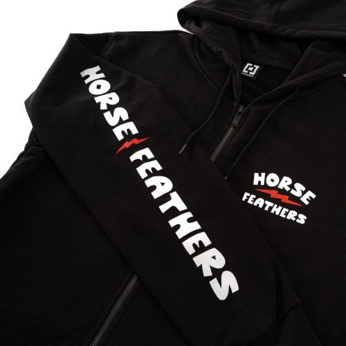 HORSEFEATHERS IGNITE ZIP HOODIE BLACK