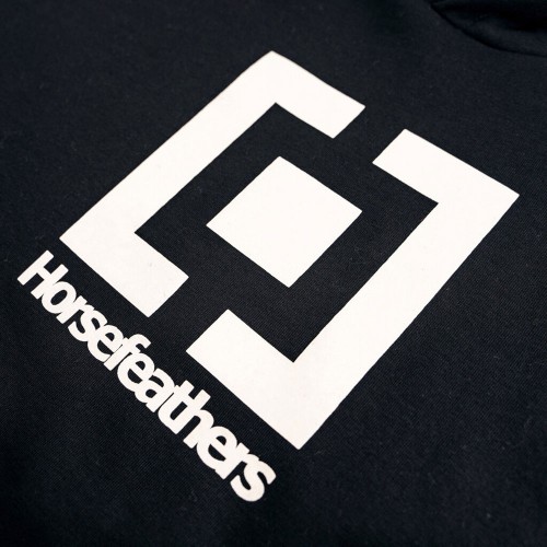 HORSEFEATHERS LEADER HOODIE BLACK