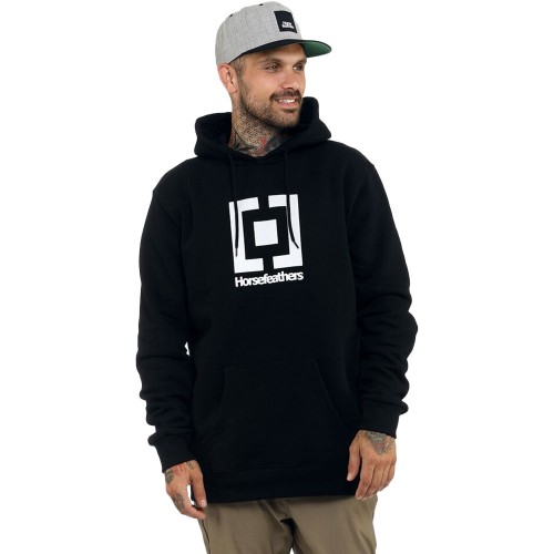 HORSEFEATHERS LEADER HOODIE BLACK