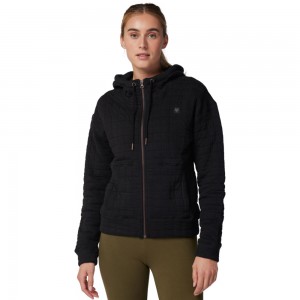 W QUILTED FLEECE ZIP