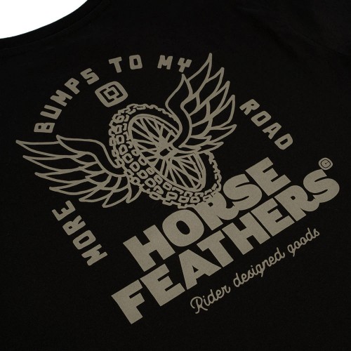 HORSEFEATHERS WHEEL TECH T-SHIRT BLACK