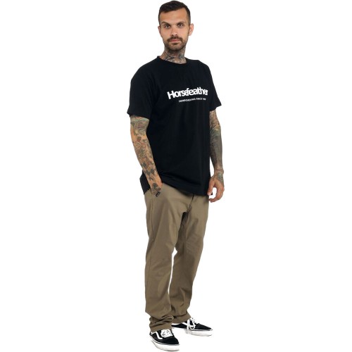 HORSEFEATHERS QUARTER T-SHIRT BLACK