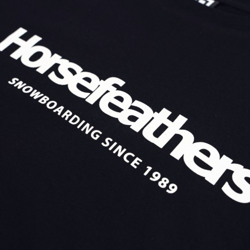 HORSEFEATHERS QUARTER T-SHIRT BLACK