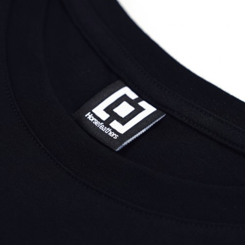 HORSEFEATHERS QUARTER T-SHIRT BLACK