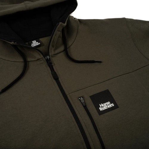 HORSEFEATHERS VICK ZIP HOODIE BURNT...