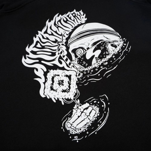 HORSEFEATHERS ACID BATH HOODIE BLACK