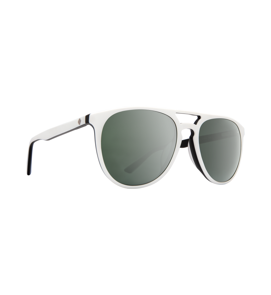 SYNDICATE MATTE WHITE/BLACK – HAPPY GRAY GREEN w/ SILVER SPECTRA