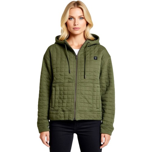 W QUILTED FLEECE ZIP