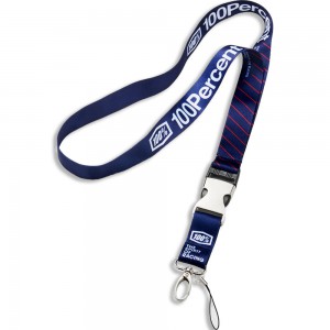 100% Lanyard Red/Blue