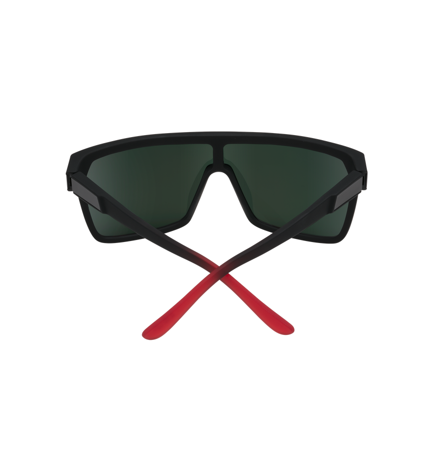 FLYNN SOFT MATTE BLACK/RED FADE – HAPPY GRAY GREEN W/RED FLASH