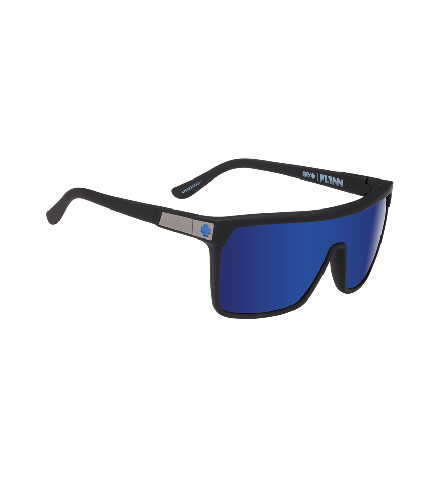FLYNN SOFT MATTE BLACK – HAPPY BRONZE W/ DARK BLUE SPECTRA
